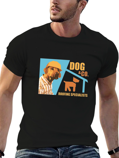 Dog & Co. Roofing T-Shirt - Black Crew Neck