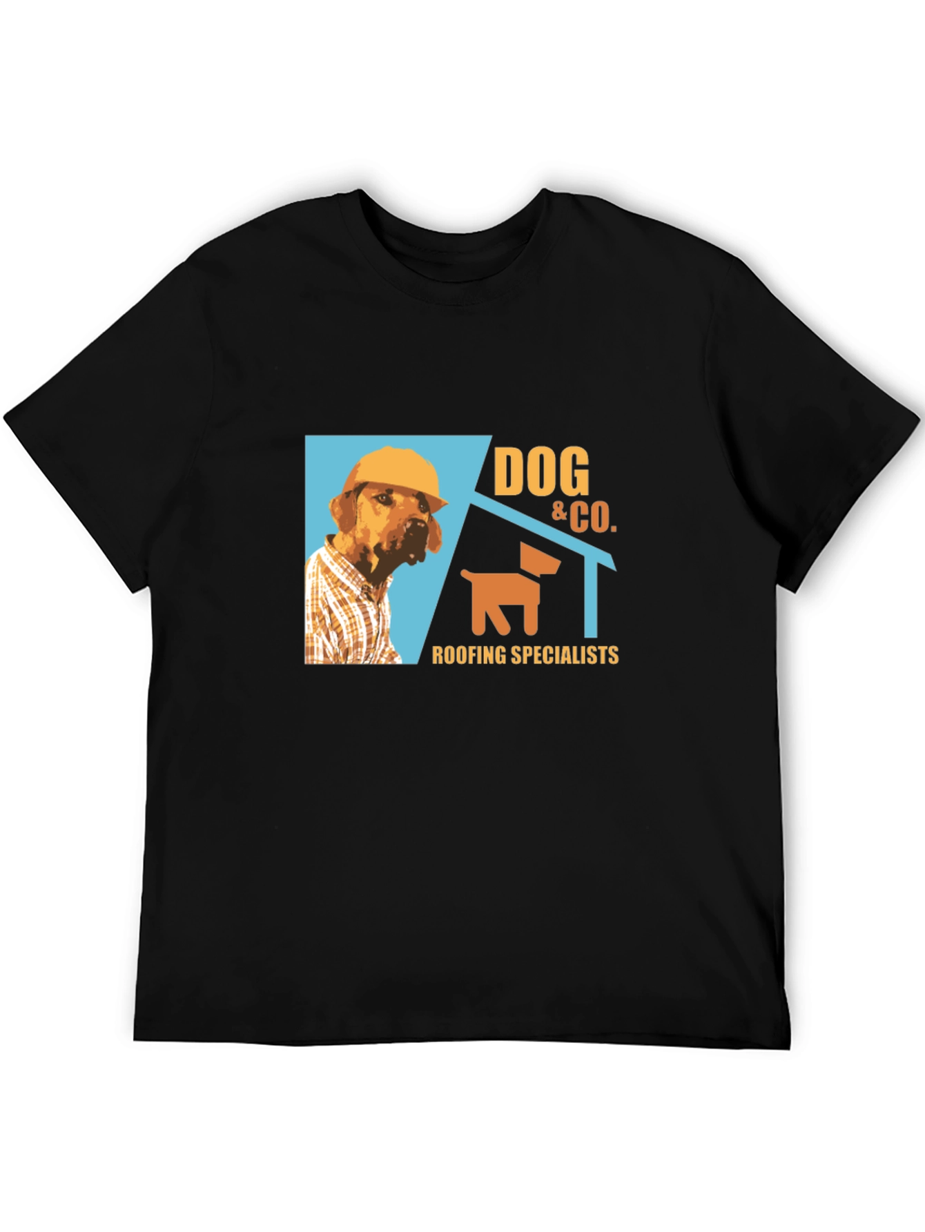 Dog & Co. Roofing T-Shirt - Black Crew Neck