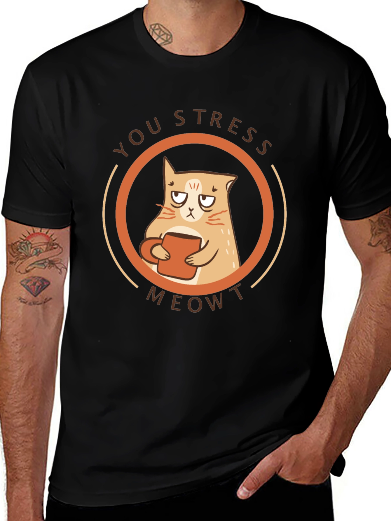 You Stress Meowt T-Shirt - Funny Cat Lover Tee