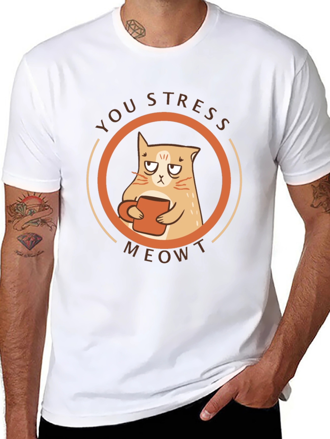 You Stress Meowt T-Shirt - Funny Cat Lover Tee