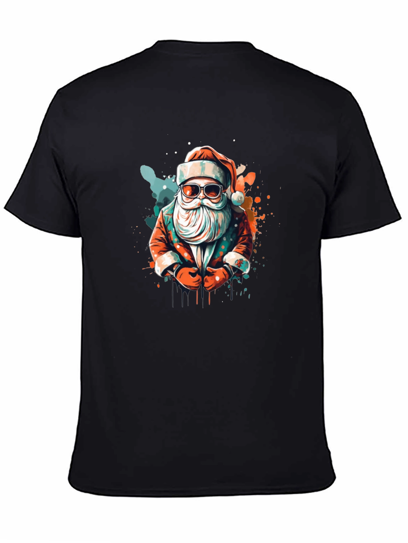 Cool Santa Graphic Tee - Holiday Style