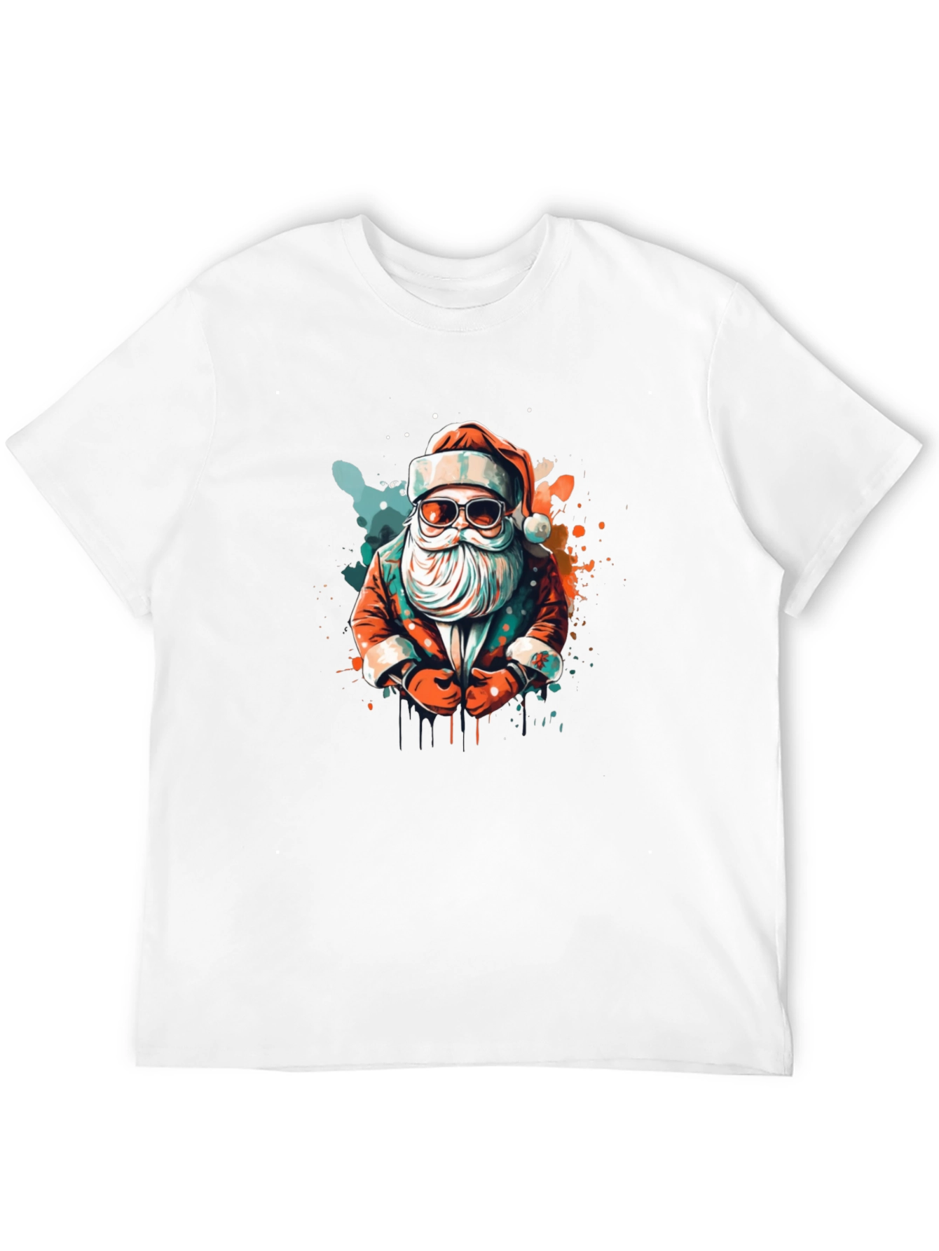 Cool Santa Graphic Tee - Holiday Style