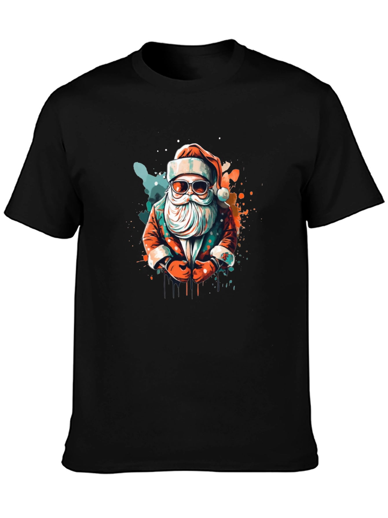 Cool Santa Graphic Tee - Holiday Style