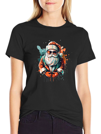 Cool Santa Graphic Tee - Holiday Style