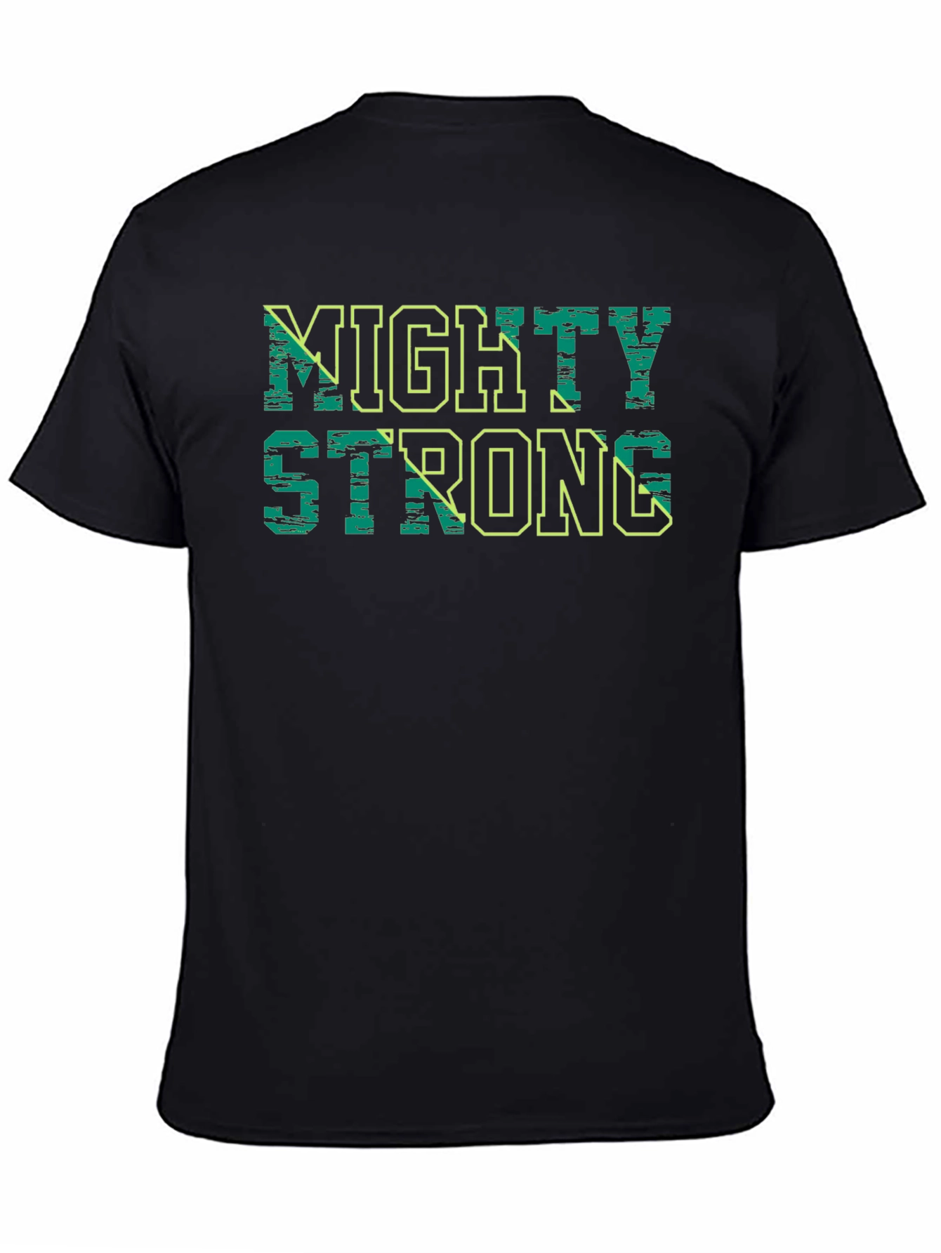 Mighty Strong Graphic Tee - Black Cotton T-Shirt