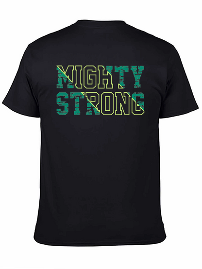 Mighty Strong Graphic Tee - Black Cotton T-Shirt