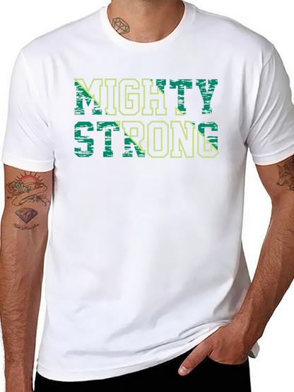 Mighty Strong Graphic Tee - Black Cotton T-Shirt