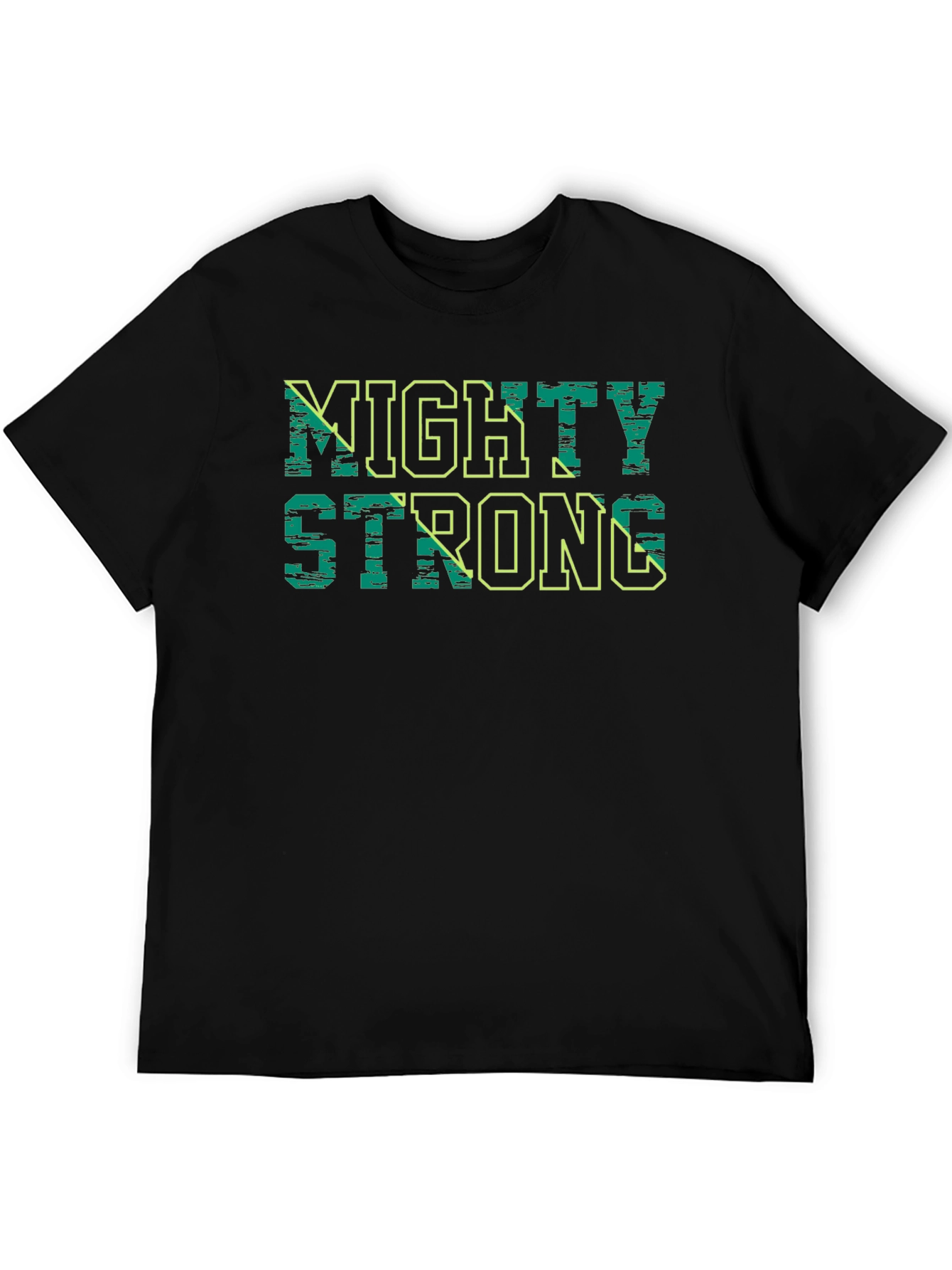 Mighty Strong Graphic Tee - Black Cotton T-Shirt