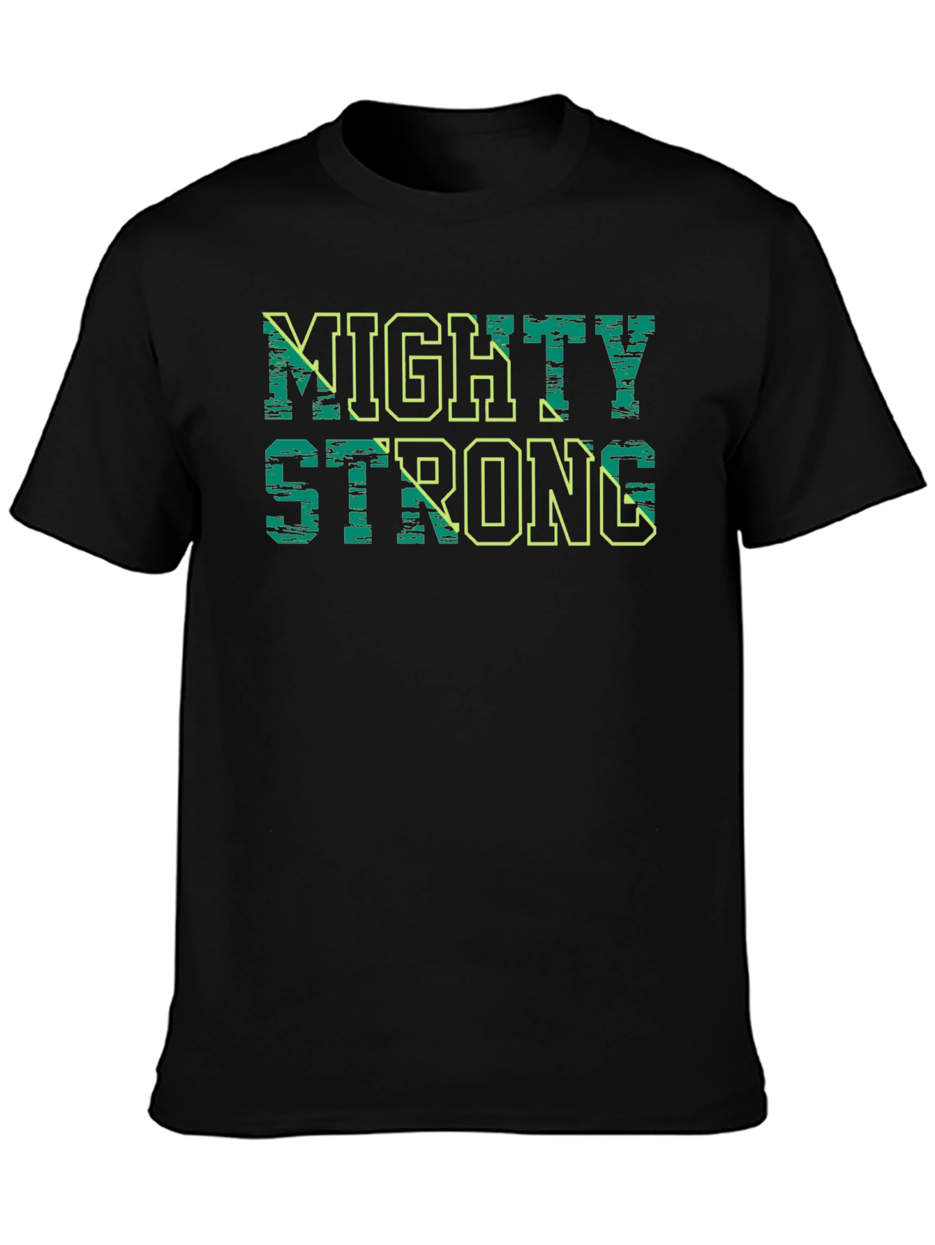 Mighty Strong Graphic Tee - Black Cotton T-Shirt