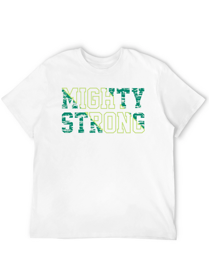 Mighty Strong Graphic Tee - Black Cotton T-Shirt