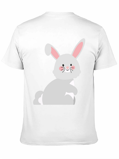 Cute Easter Bunny Graphic Black T-Shirt