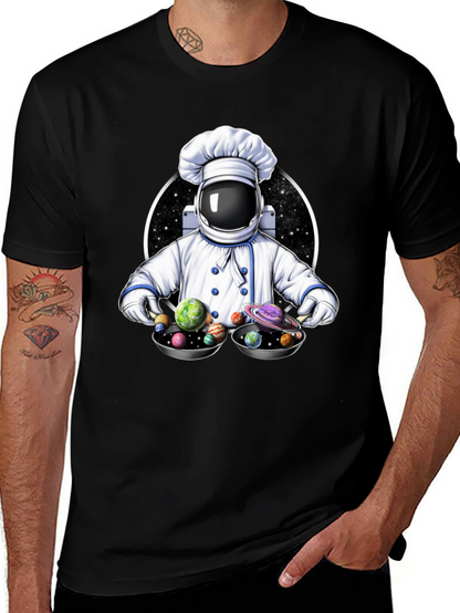 Cosmic Chef T-Shirt - Spaceman Planetary Dish