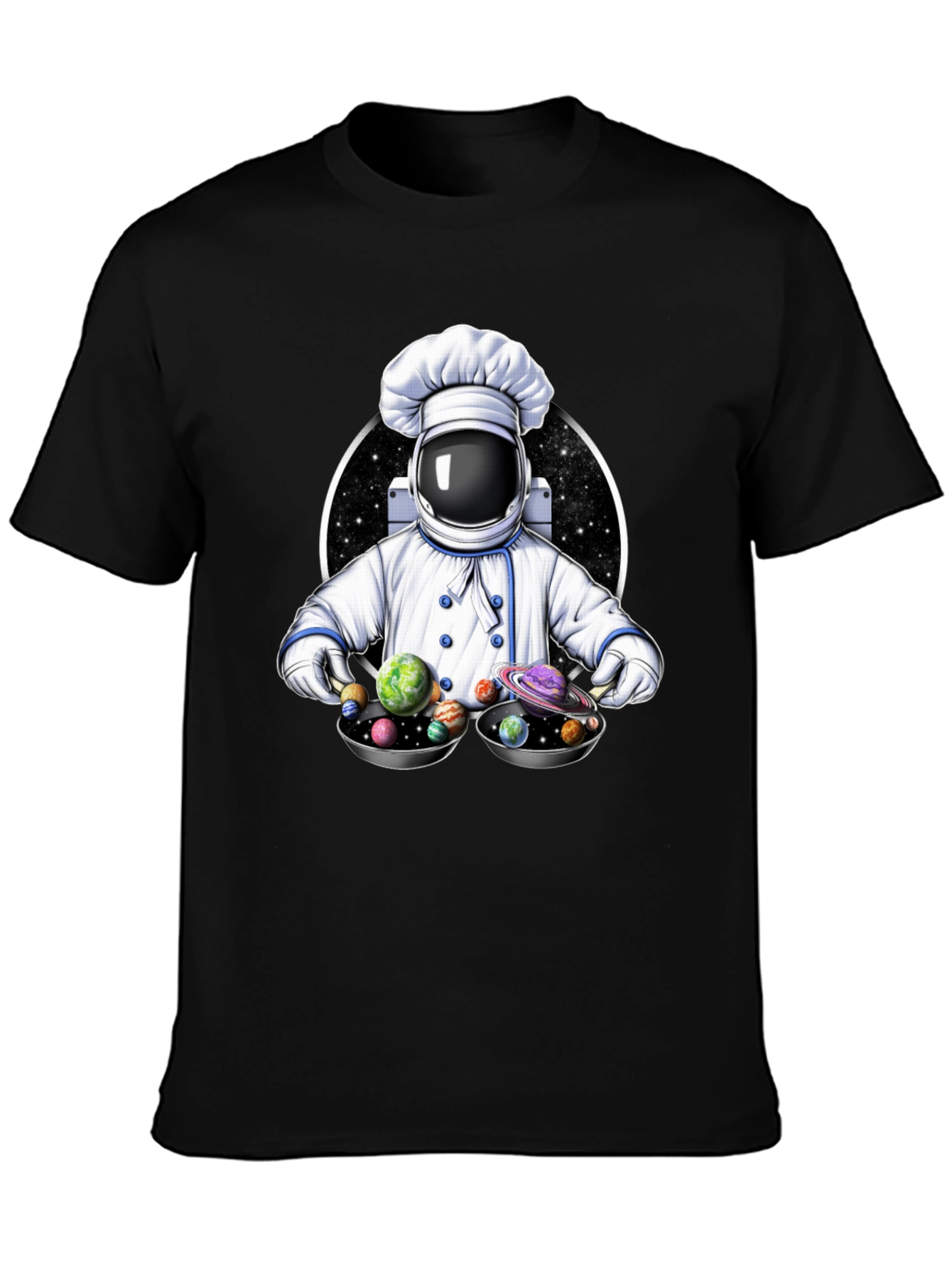 Cosmic Chef T-Shirt - Spaceman Planetary Dish