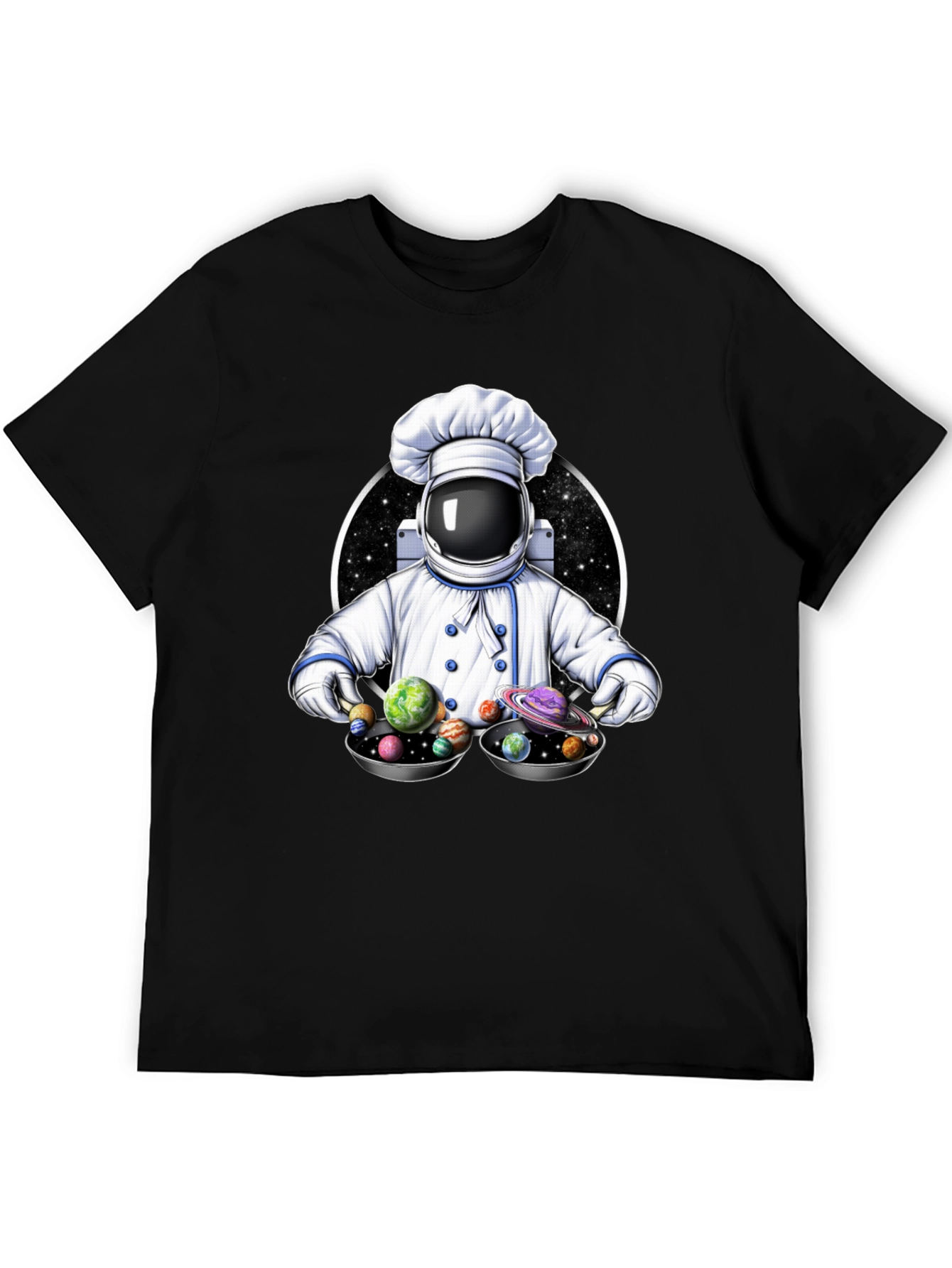 Cosmic Chef T-Shirt - Spaceman Planetary Dish