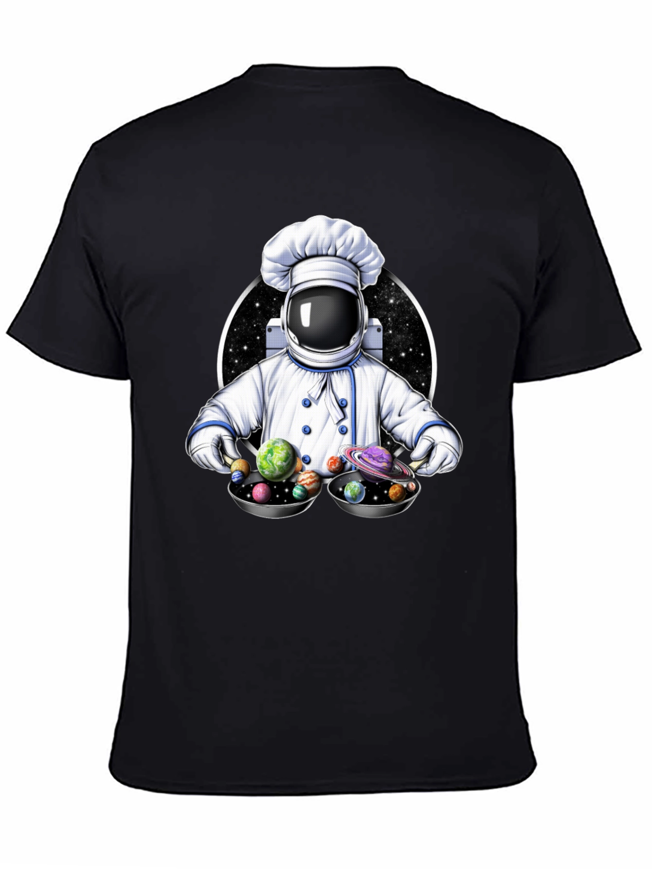 Cosmic Chef T-Shirt - Spaceman Planetary Dish