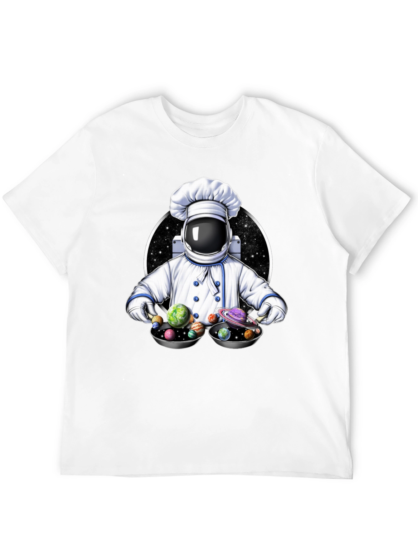 Cosmic Chef T-Shirt - Spaceman Planetary Dish