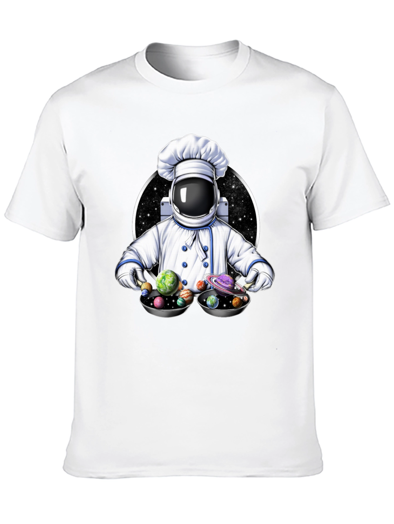 Cosmic Chef T-Shirt - Spaceman Planetary Dish