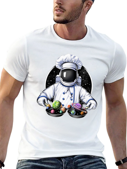 Cosmic Chef T-Shirt - Spaceman Planetary Dish