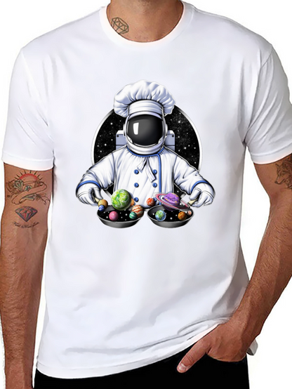 Cosmic Chef T-Shirt - Spaceman Planetary Dish