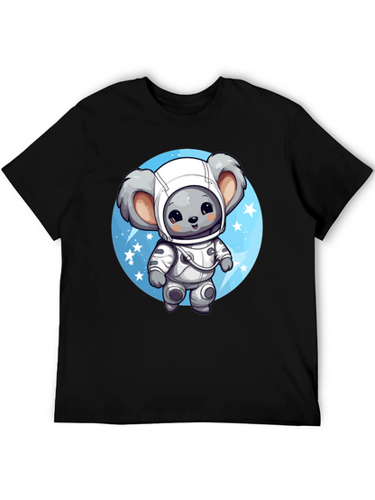 Koala Astronaut Graphic Tee - Black