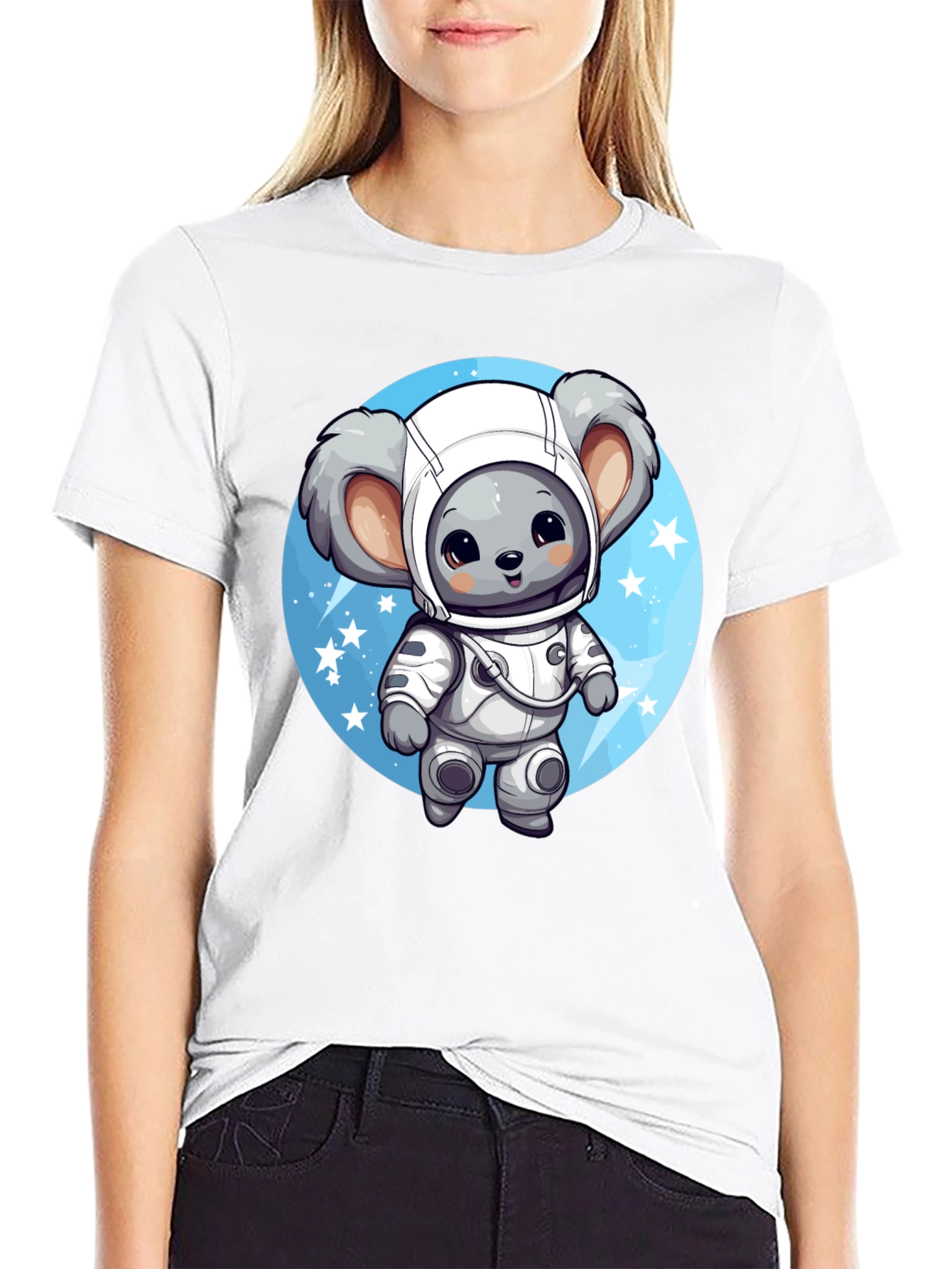 Koala Astronaut Graphic Tee - Black