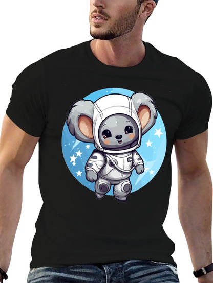 Koala Astronaut Graphic Tee - Black