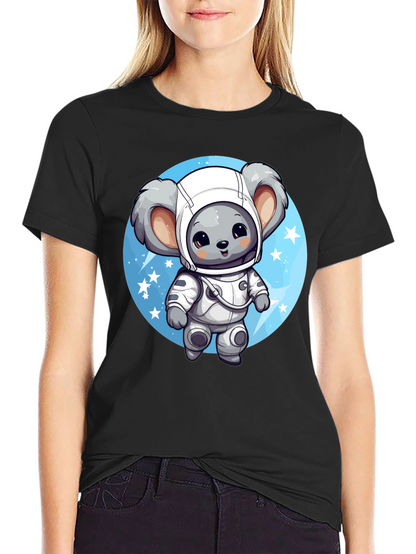 Koala Astronaut Graphic Tee - Black