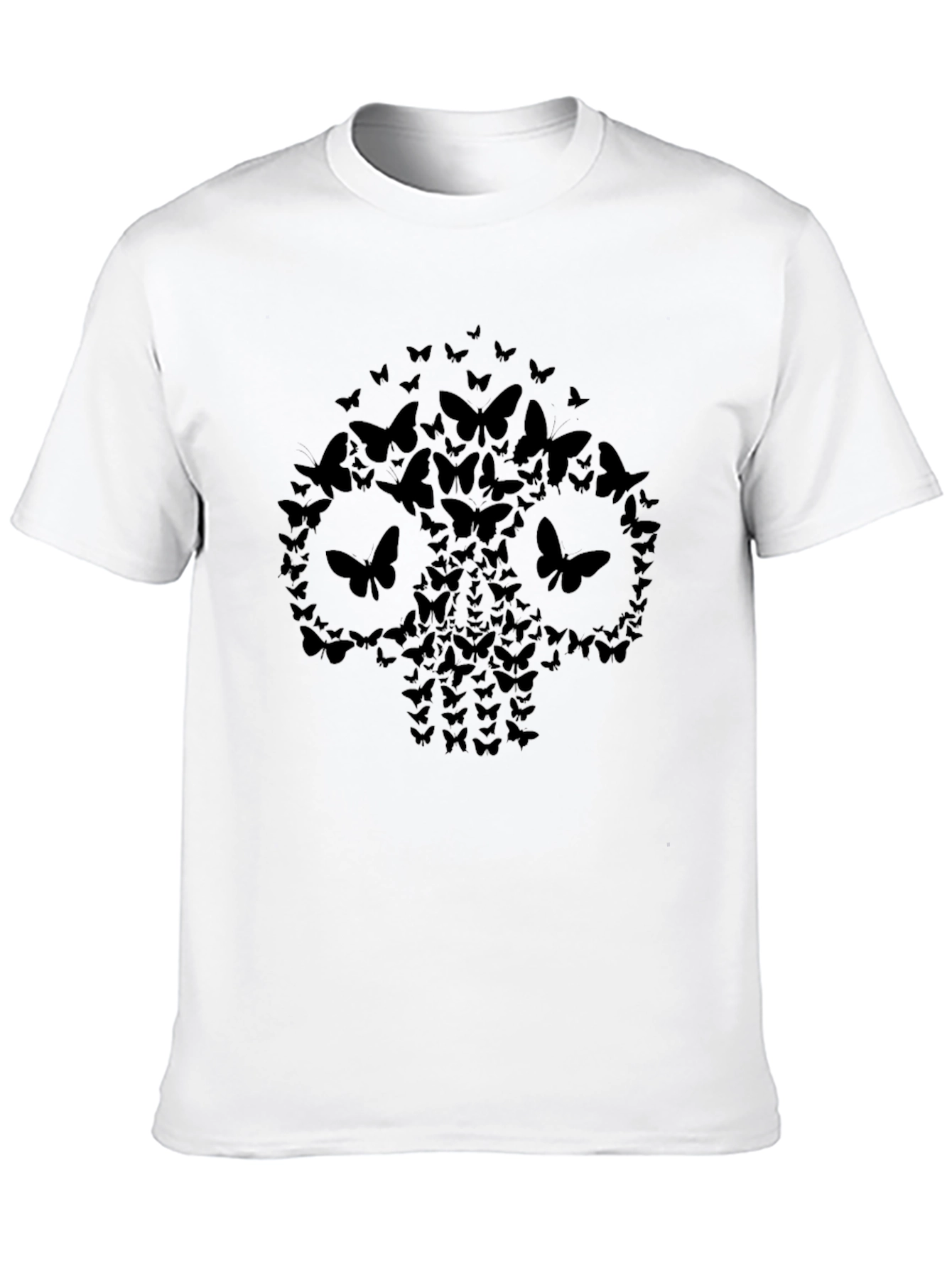Butterfly Skull Graphic Tee - Dark and Edgy Style