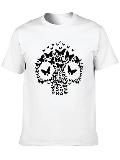 Butterfly Skull Graphic Tee - Dark and Edgy Style