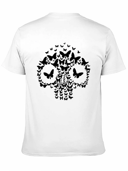 Butterfly Skull Graphic Tee - Dark and Edgy Style