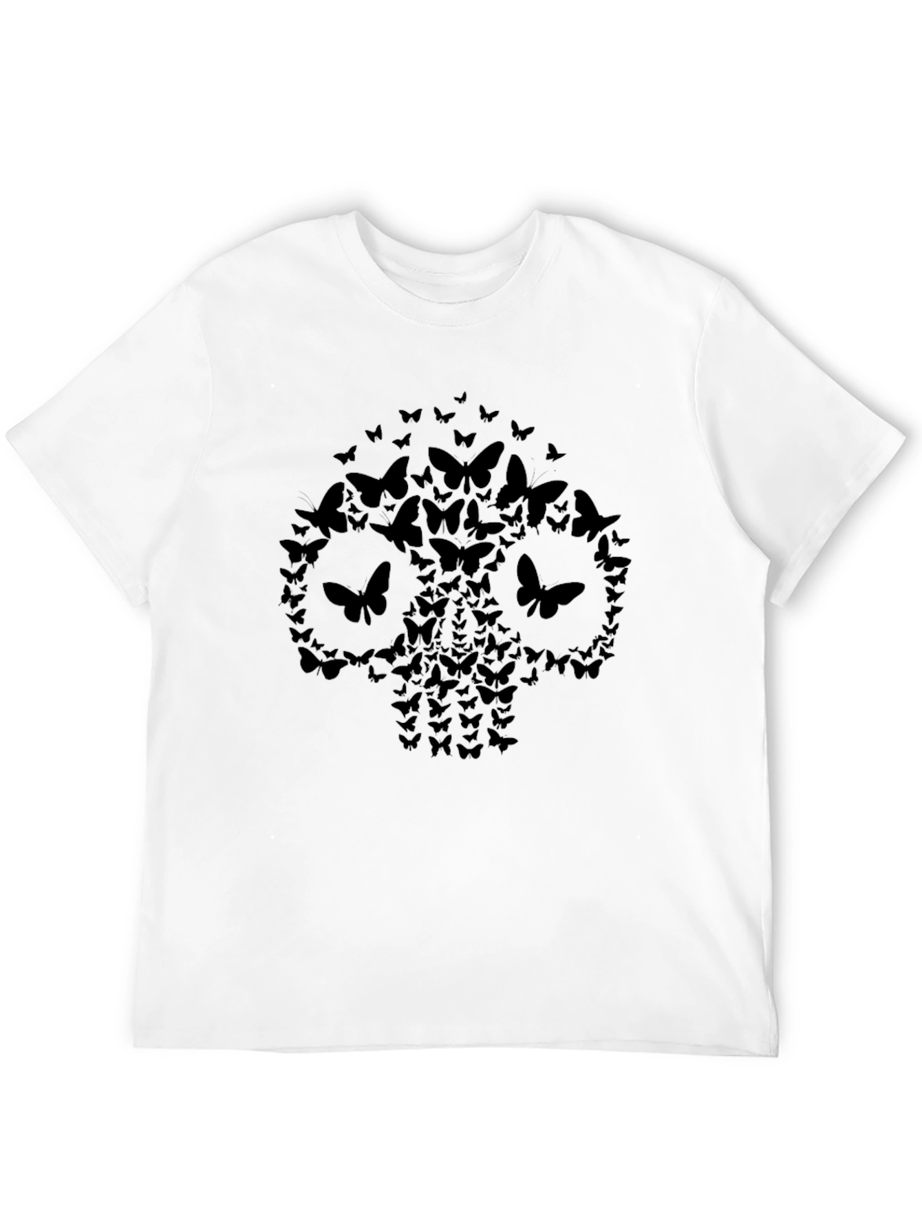 Butterfly Skull Graphic Tee - Dark and Edgy Style