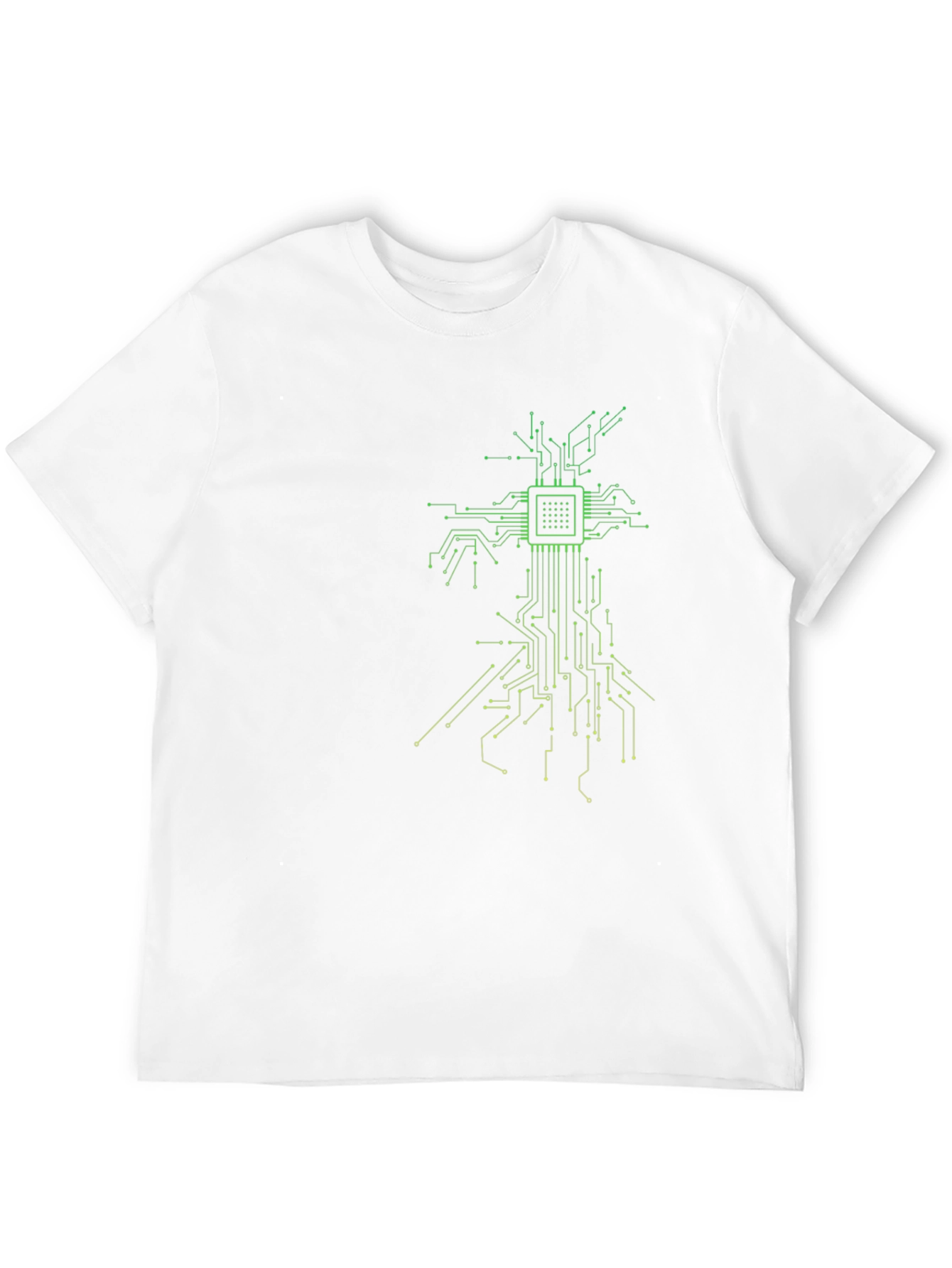 Tech Tree Black T-Shirt - Modern Circuit Board Design