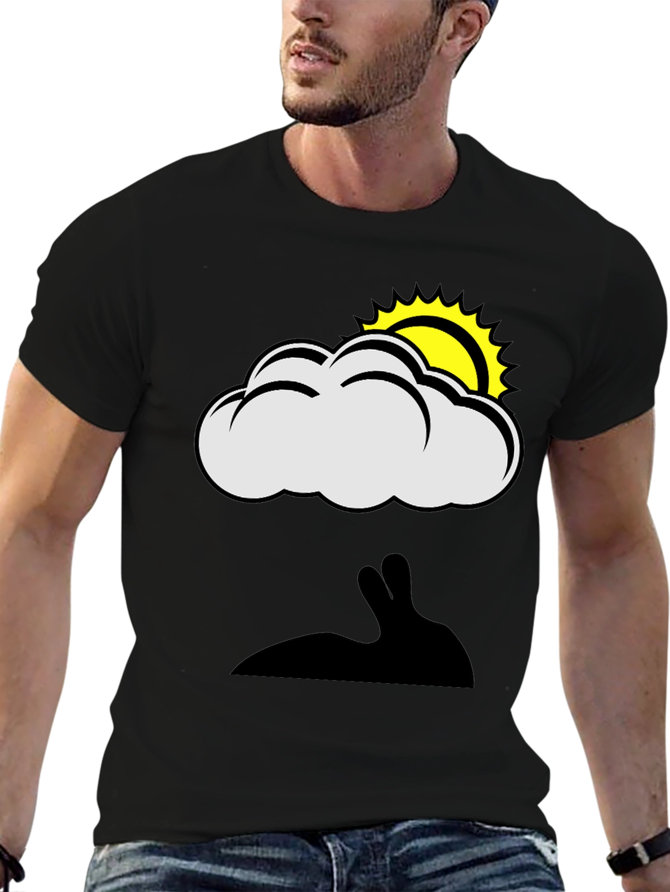 Cloud & Sun Bunny Shadow Graphic Tee