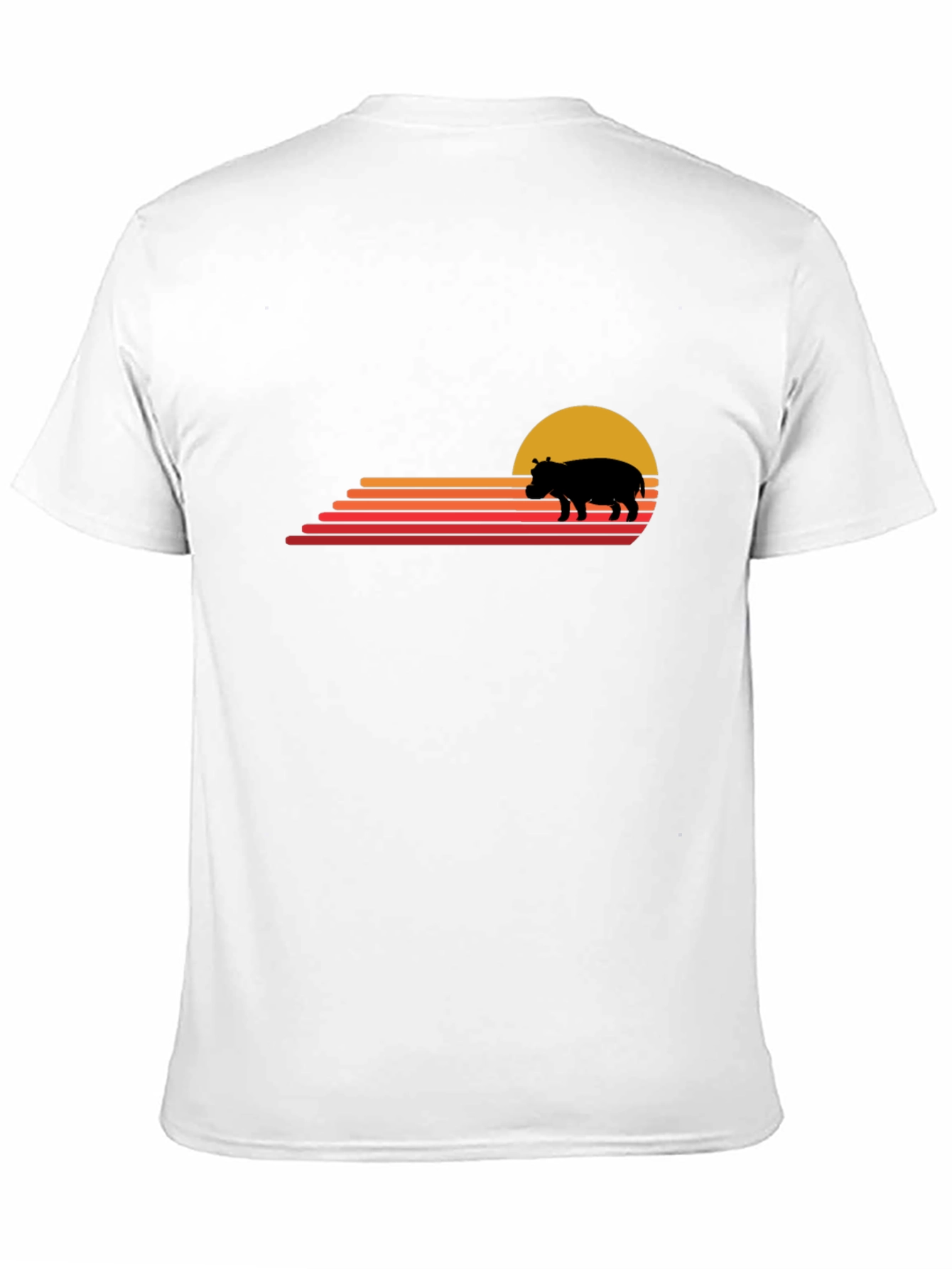 Retro Sunset Hippo Graphic Tee
