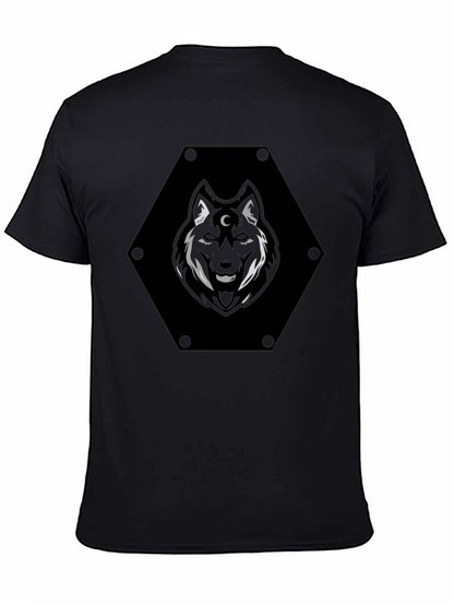 Mystic Wolf Graphic Tee - Black