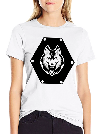 Mystic Wolf Graphic Tee - Black