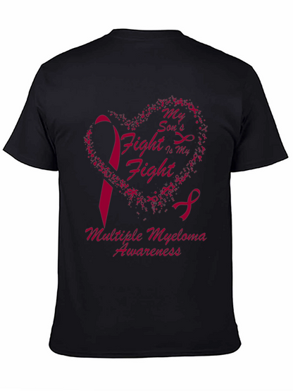 Multiple Myeloma Awareness T-Shirt Heart & Ribbon Design