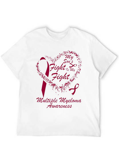 Multiple Myeloma Awareness T-Shirt Heart & Ribbon Design