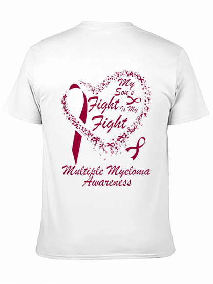 Multiple Myeloma Awareness T-Shirt Heart & Ribbon Design
