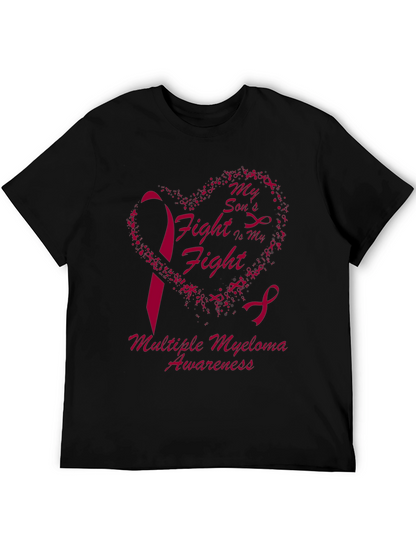 Multiple Myeloma Awareness T-Shirt Heart & Ribbon Design