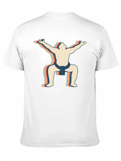 Retro Sumo Wrestler Graphic T-Shirt