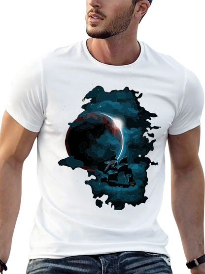 Cosmic Eclipse Graphic Tee - Black T-Shirt