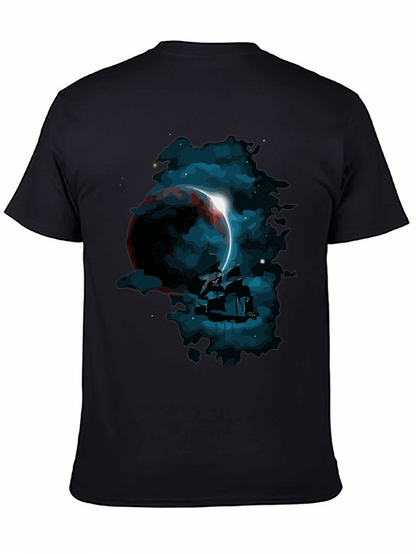 Cosmic Eclipse Graphic Tee - Black T-Shirt