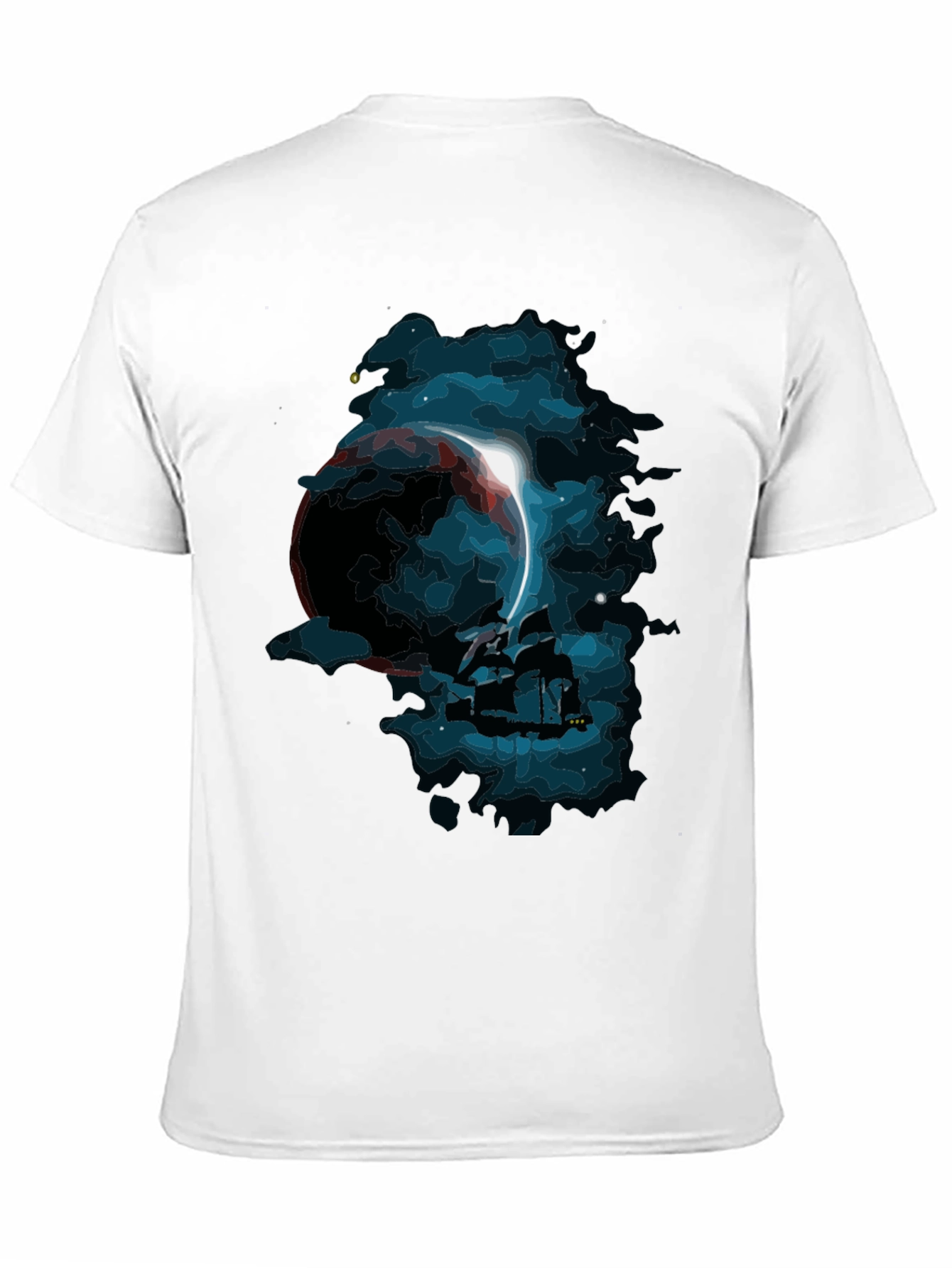 Cosmic Eclipse Graphic Tee - Black T-Shirt