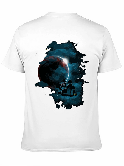 Cosmic Eclipse Graphic Tee - Black T-Shirt