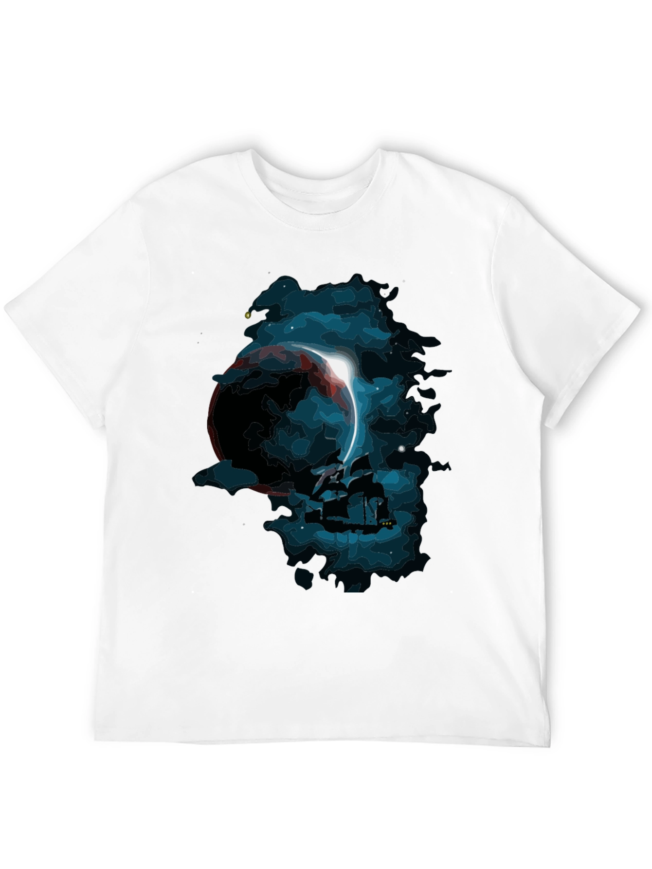 Cosmic Eclipse Graphic Tee - Black T-Shirt