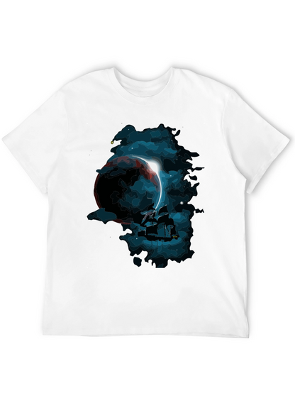 Cosmic Eclipse Graphic Tee - Black T-Shirt