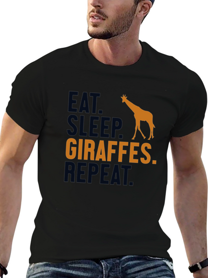 Eat Sleep Giraffes Repeat T-Shirt