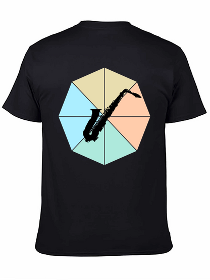 Saxophone Graphic Tee - Musical Instrument Print