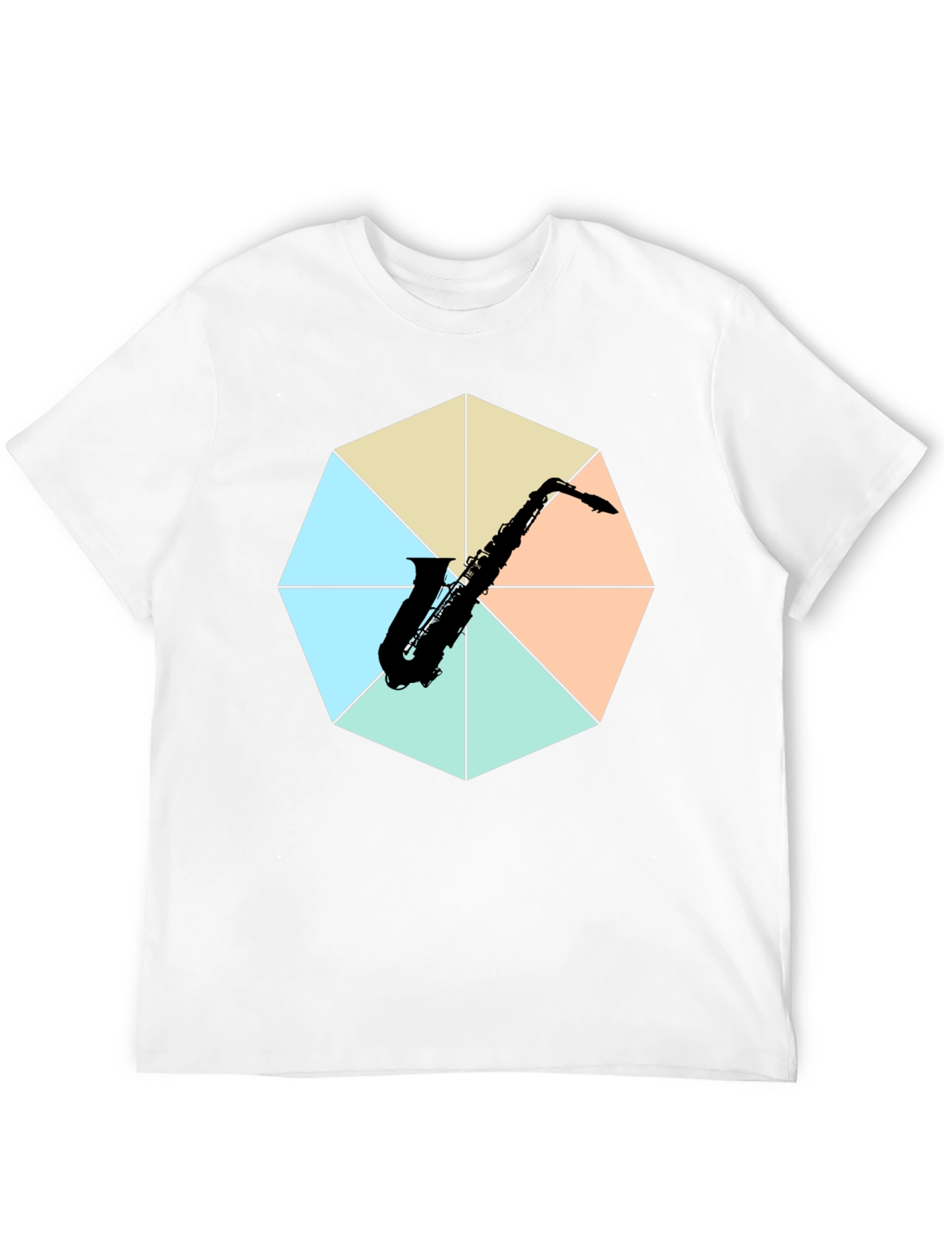 Saxophone Graphic Tee - Musical Instrument Print